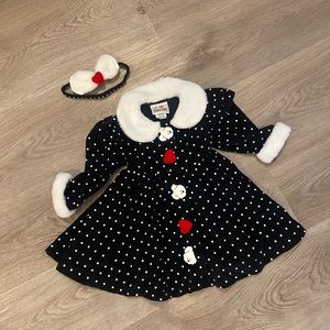 Youngland Girls 18 Month Cord Dress and Headband EUC